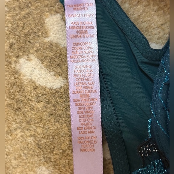 Savage X Fenty NWT Shining Star Embroidered Unlined Demi Bra women’s size 34C - Picture 13 of 13